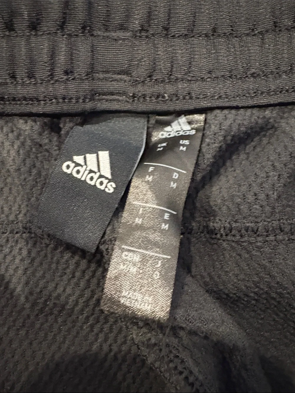 adidas Black Mens Jogger Sweatpants with Reflective Stripes Size M